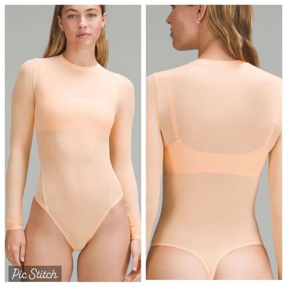 NWT lululemon Wundermost Nulu Mesh Long-Sleeve Crewneck Bodysuit L - Picture 4 of 13